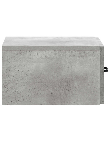 Mobiletto da notte a muro Grigio Cemento 34,5 x 33 x 20 cm
