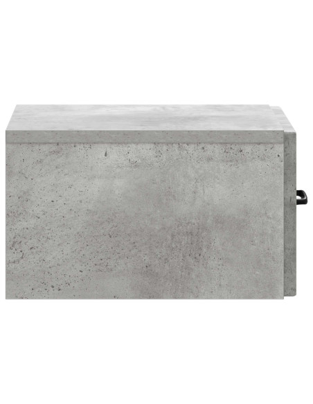 Mobiletto da notte a muro Grigio Cemento 34,5 x 33 x 20 cm