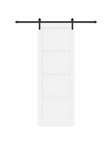 Porta scorrevole Bianco e Nero 83 x 232 cm