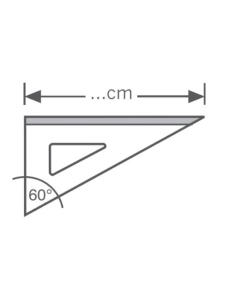 SQUADRA ALLUMINIO PROFIL 60° CM 35