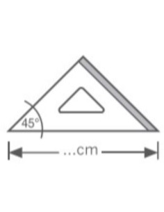 SQUADRA ALLUMINIO PROFIL 45° CM 35 2