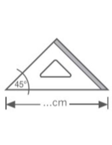 SQUADRA ALLUMINIO PROFIL 45° CM 35
