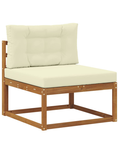Set di divani da esterno con cuscino 4 pcs Naturale e Crema