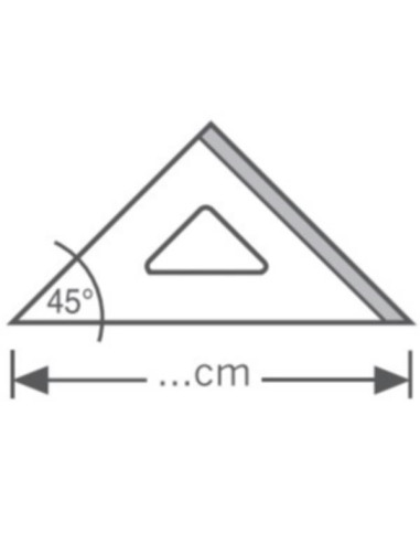 SQUADRA ELASTIKA 45° CM. 20
