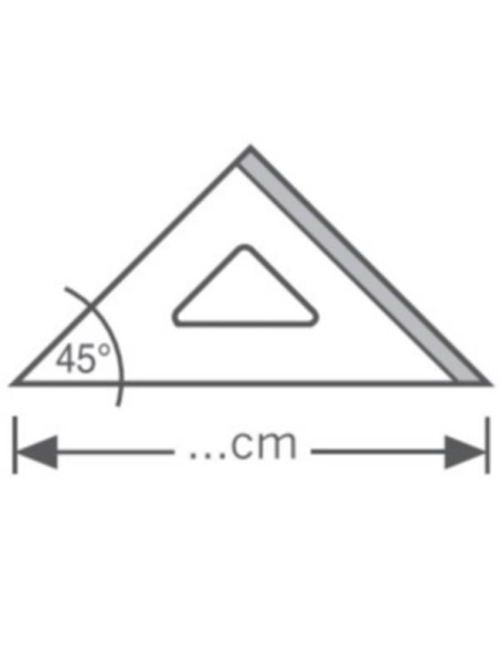 SQUADRA ELASTIKA 45° CM. 20