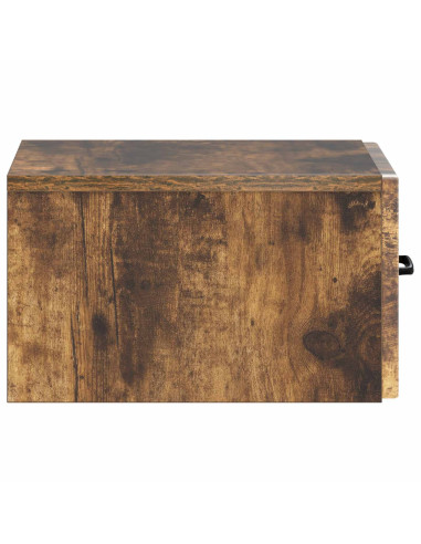 Mobiletto da notte a muro Rovere Fumo 34,5 x 33 x 20 cm