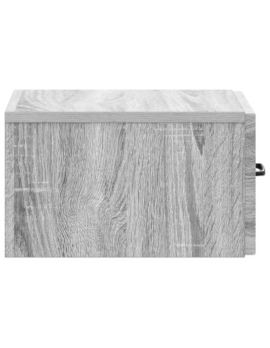 Mobiletto da notte a muro Grigio Sonoma 34,5 x 33 x 20 cm
