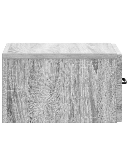 Mobiletto da notte a muro Grigio Sonoma 34,5 x 33 x 20 cm