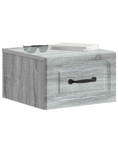 Mobiletto da notte a muro 2 pcs Grigio Sonoma 34,5 x 33 x 20 cm 2