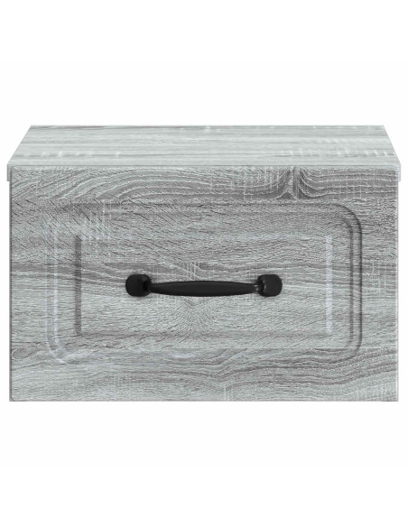 Mobiletto da notte a muro 2 pcs Grigio Sonoma 34,5 x 33 x 20 cm