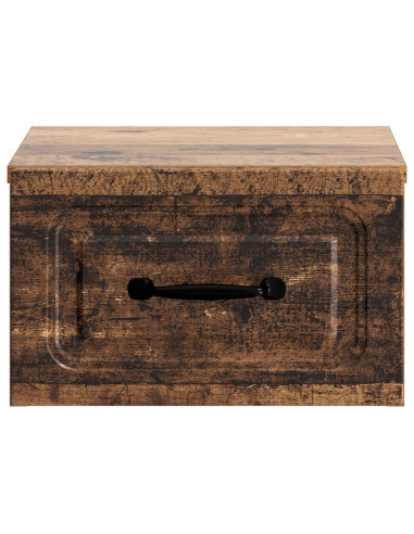 Mobiletto da notte a muro Legno antico 34,5 x 33 x 20 cm