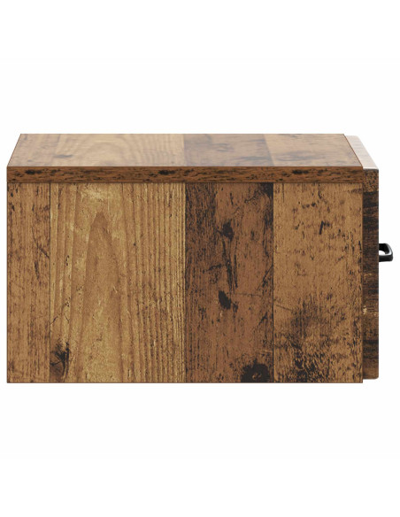 Mobiletto da notte a muro Legno antico 34,5 x 33 x 20 cm