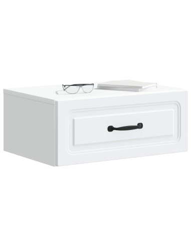 Mobiletto da notte a muro 2 pcs Bianco 49 x 34,5 x 20 cm