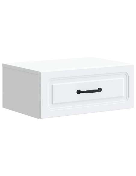 Mobiletto da notte a muro 2 pcs Bianco 49 x 34,5 x 20 cm
