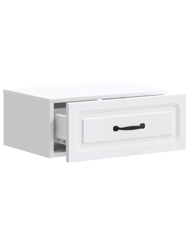 Mobiletto da notte a muro 2 pcs Bianco 49 x 34,5 x 20 cm