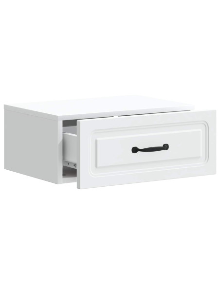 Mobiletto da notte a muro 2 pcs Bianco 49 x 34,5 x 20 cm