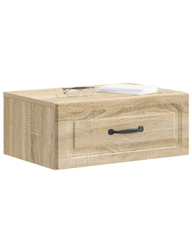 Mobiletto da notte a muro 2 pcs Rovere Sonoma 49 x 34,5 x 20 cm