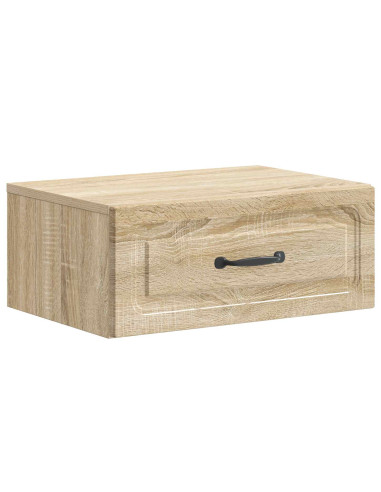 Mobiletto da notte a muro 2 pcs Rovere Sonoma 49 x 34,5 x 20 cm