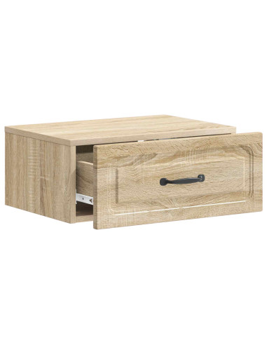 Mobiletto da notte a muro 2 pcs Rovere Sonoma 49 x 34,5 x 20 cm