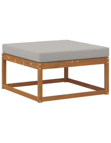 Set di divani da esterno 4 pcs Naturale e Grigio chiaro