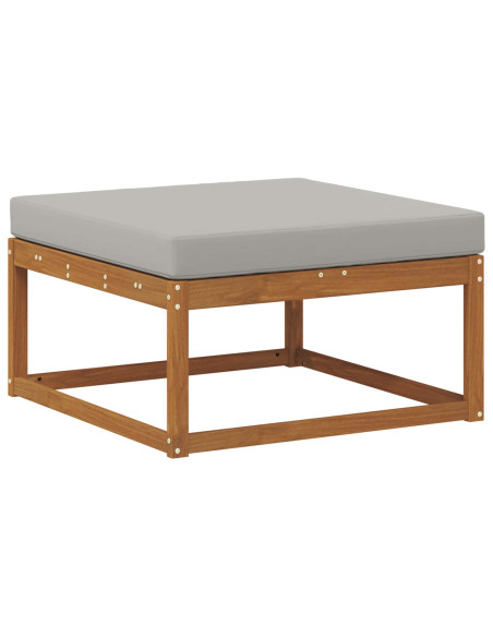 Set di divani da esterno 4 pcs Naturale e Grigio chiaro
