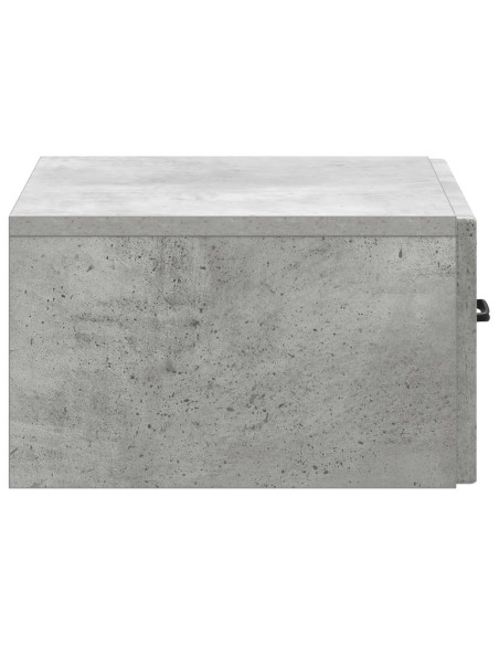 Mobiletto da notte a muro Grigio Cemento 49 x 34,5 x 20 cm