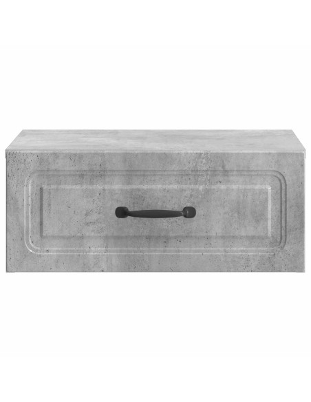 Mobiletto da notte a muro con cassetto 2 pcs Grigio Cemento