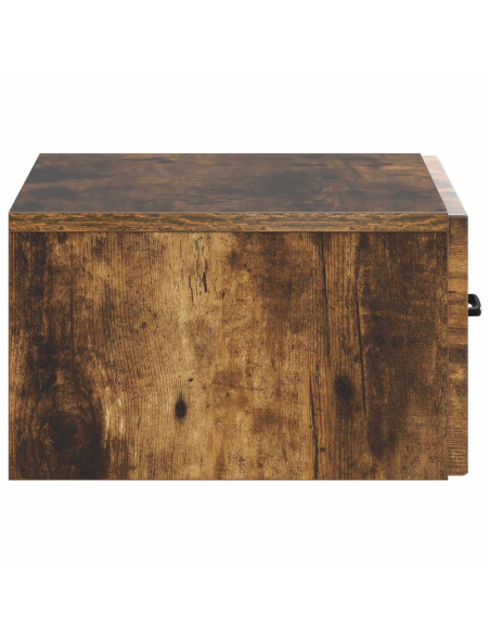 Mobiletto da notte a muro Rovere Fumo 49 x 34,5 x 20 cm