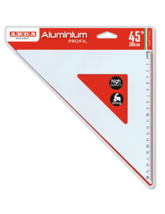SQUADRA 45° 30 CM ALLUMINIO 2