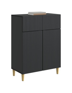 Credenza Nero 66 x 34,5 x 90 cm Legno ingegnerizzato 2
