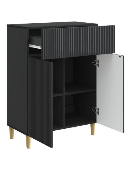 Credenza Nero 66 x 34,5 x 90 cm Legno ingegnerizzato