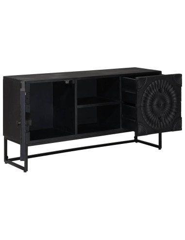Mobile TV con cassetto con lo scaffale Nero 105 x 30 x 54 cm