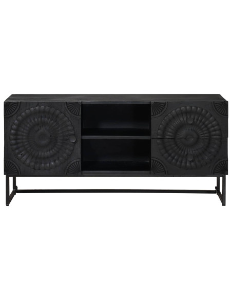 Mobile TV con cassetto con lo scaffale Nero 105 x 30 x 54 cm