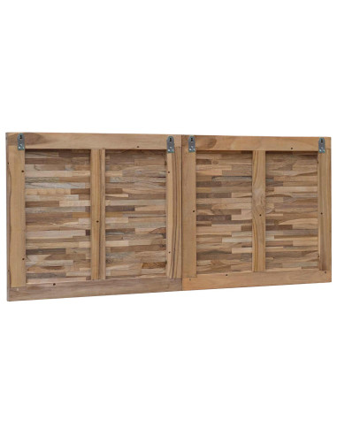 Testiera Naturale 120 cm Legno di teak solido