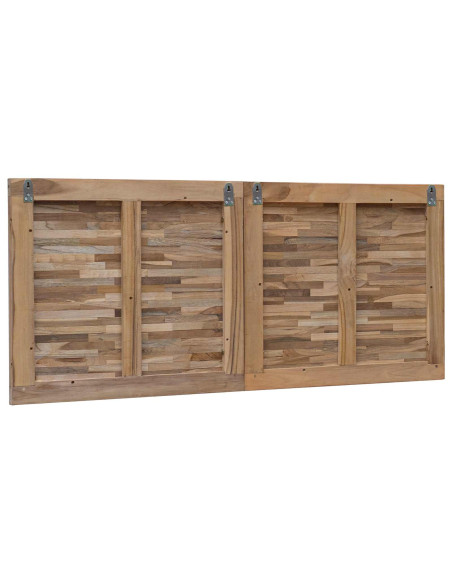 Testiera Naturale 120 cm Legno di teak solido