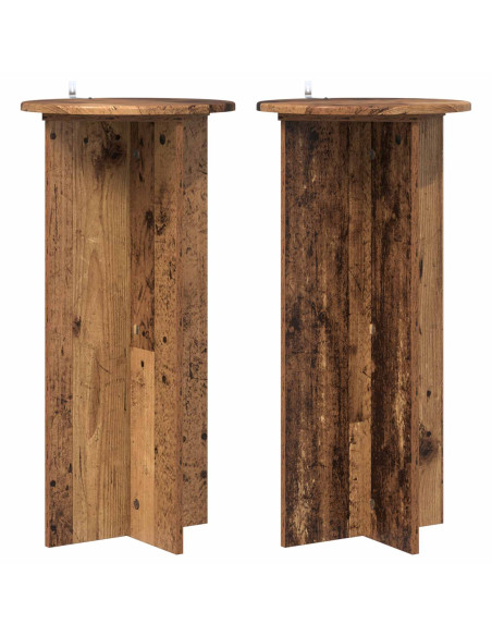 Supporto per piante 2 pcs Legno antico 40 x 40 x 80 cm