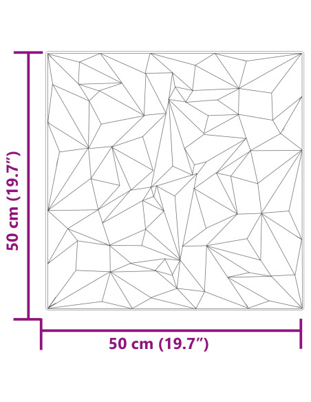 Pannelli da parete 12 pcs Grigio ametista 50 x 50 cm