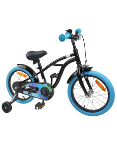 Bicicletta per Bambini 16 Pollici per bambini di 4-6 anni Nero 2