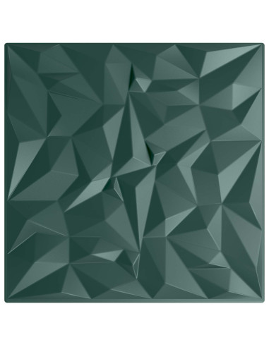 Pannelli da parete 48 pcs Verde ametista 50 x 50 cm Schiuma XPS