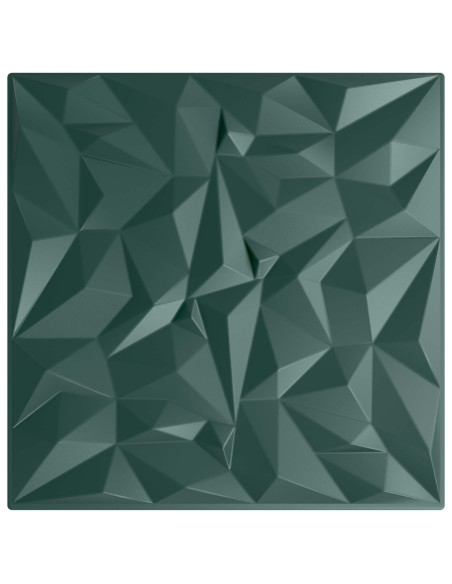 Pannelli da parete 48 pcs Verde ametista 50 x 50 cm Schiuma XPS
