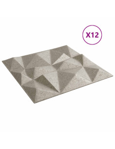 Pannelli da parete 12 pcs Beton Diamante 50 x 50 cm Schiuma XPS 2