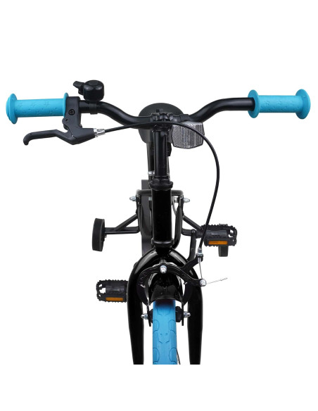 Bicicletta per Bambini 16 Pollici per bambini di 4-6 anni Nero