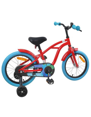 Bicicletta per Bambini 16 Pollici per bambini di 4-6 anni Rosso