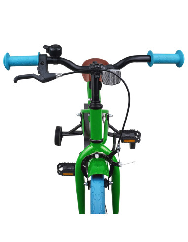 Bicicletta per Bambini 16 Pollici per bambini di 4-6 anni Verde