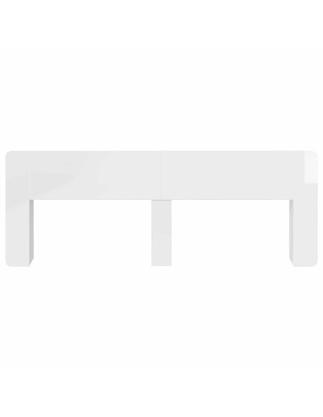 Testata del letto Bianco Lucido Legno ingegnerizzato