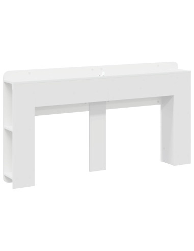 Testata del letto Bianco Lucido Legno ingegnerizzato