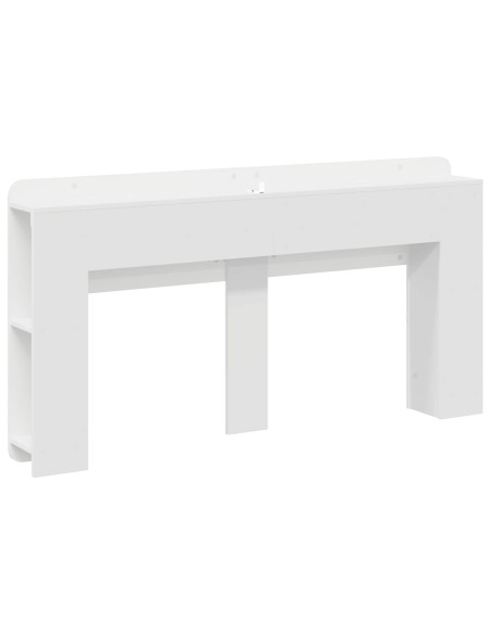 Testata del letto Bianco Lucido Legno ingegnerizzato