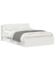 Testata del letto Bianco Lucido Legno ingegnerizzato 2