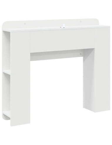 Testata del letto Bianco Lucido Legno ingegnerizzato