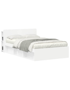 Testata del letto con archiviazione Bianco 135 x 18,5 x 80 cm 2